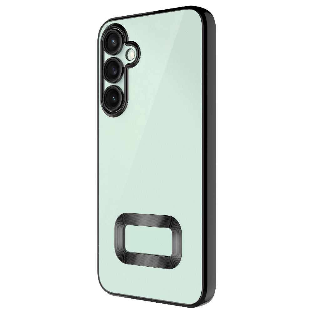 Galaxy A26 Kılıf Kamera Korumalı Logo Gösteren Zore Omega Kapak Siyah