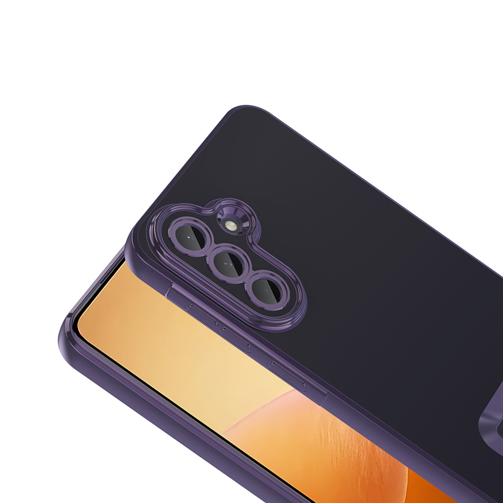 Galaxy A36 Kılıf Kamera Korumalı Logo Gösteren Zore Omega Kapak Gold