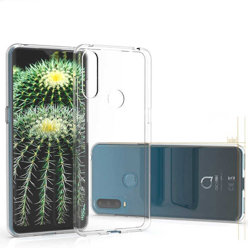 Alcatel 1S 2020 Kılıf Zore Süper Silikon Kapak Renksiz