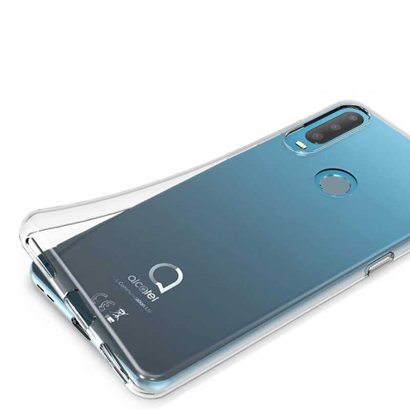 Alcatel 1S 2020 Kılıf Zore Süper Silikon Kapak Renksiz