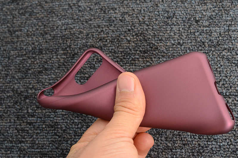 Alcatel 1S Kılıf Zore Premier Silikon Kapak Mürdüm