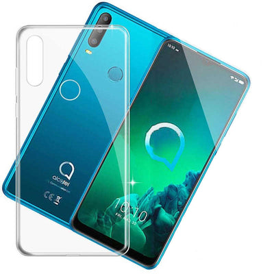 Alcatel 3X 2019 Kılıf Zore Süper Silikon Kapak Renksiz