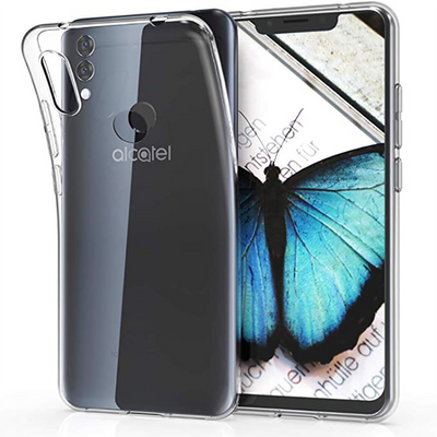 Alcatel 5V Kılıf Zore Süper Silikon Kapak Renksiz