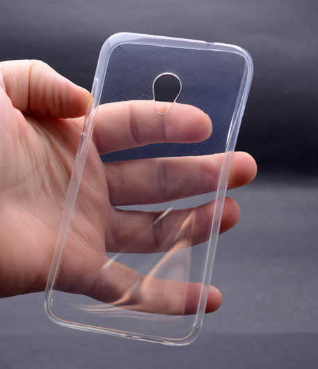 Alcatel U5 Kılıf Zore Süper Silikon Kapak Renksiz