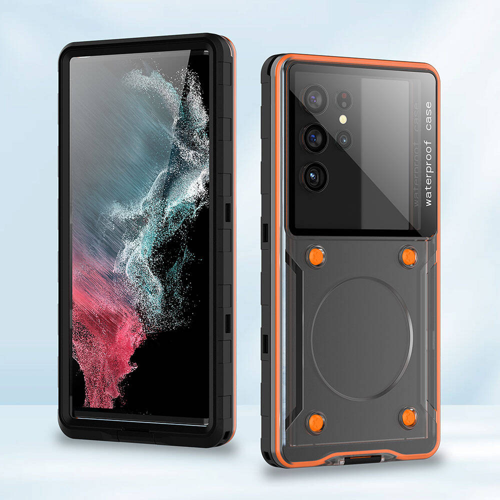 Universal 6.9" Waterproof Zore Voter Cover Black with Anti-Knock Airbag Design