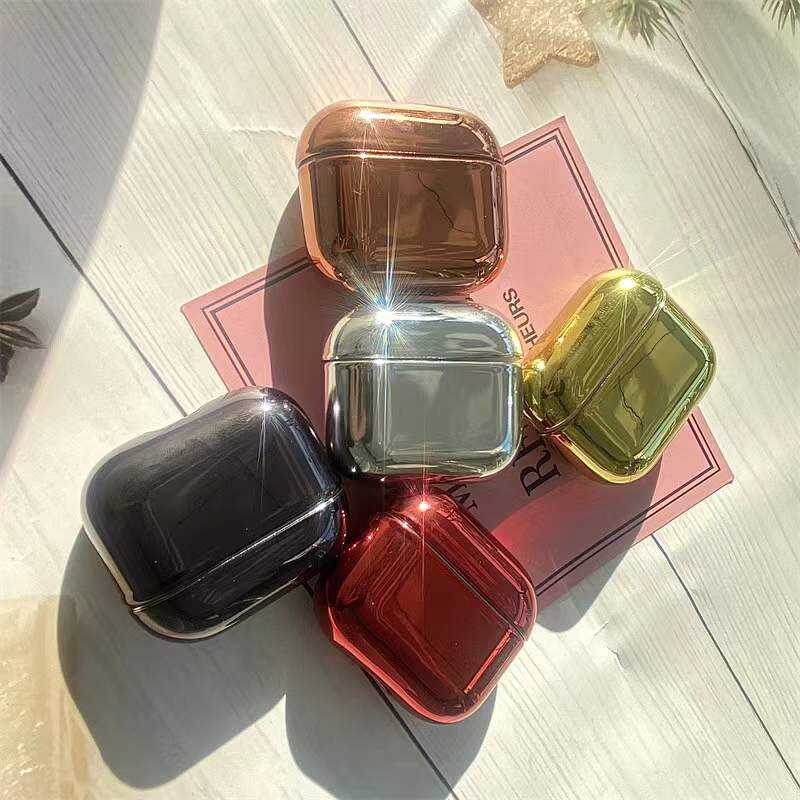 Apple Airpods 3. Nesil Kılıf Zore Airbag 08 Silikon Gold