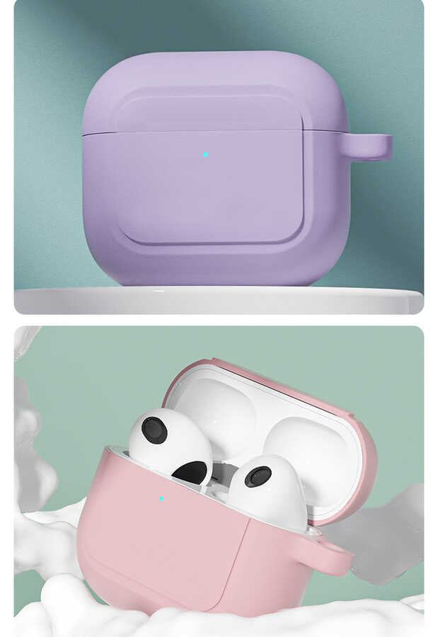Apple Airpods 3. Nesil Kılıf Zore Airbag 23 Kılıf Beyaz