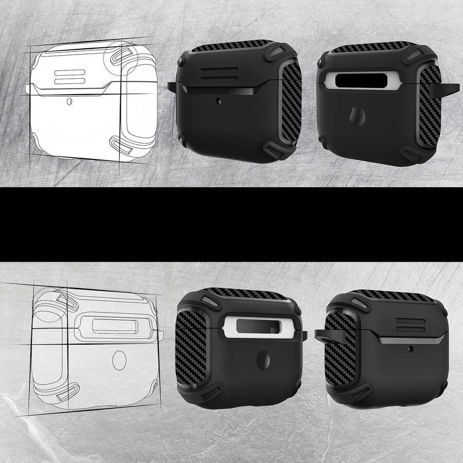 Apple Airpods 3. Nesil Kılıf Zore Airbag 26 Silikon Koyu Yeşil