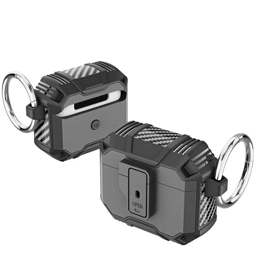 Apple Airpods 3. Nesil Kılıf Zore Airbag 27 Silikon Siyah