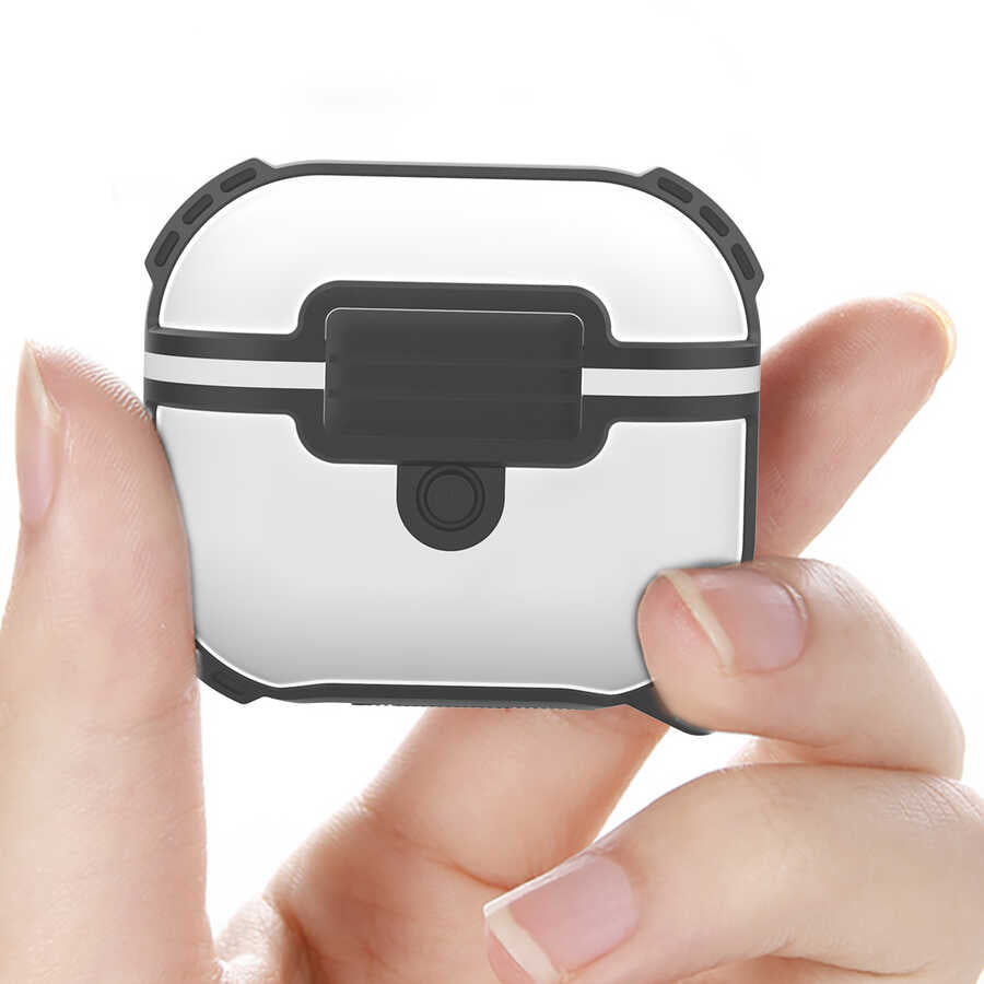 Apple Airpods 3. Nesil Zore Airbag 16 Silikon 1-1 Su Geçirmez Kılıf Siyah