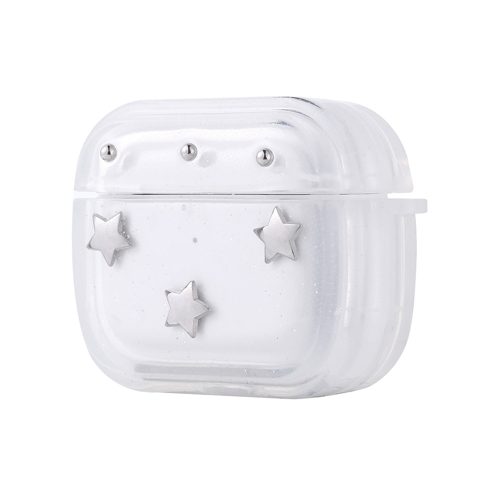 Apple Airpods 3rd Generation Zore Airbag 44 Airbag Design Glitter Transparent Polar Case Star