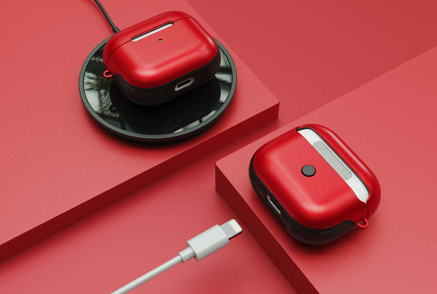 Apple Airpods 3. Nesil Kılıf Zore Shockproof Silikon Sarı