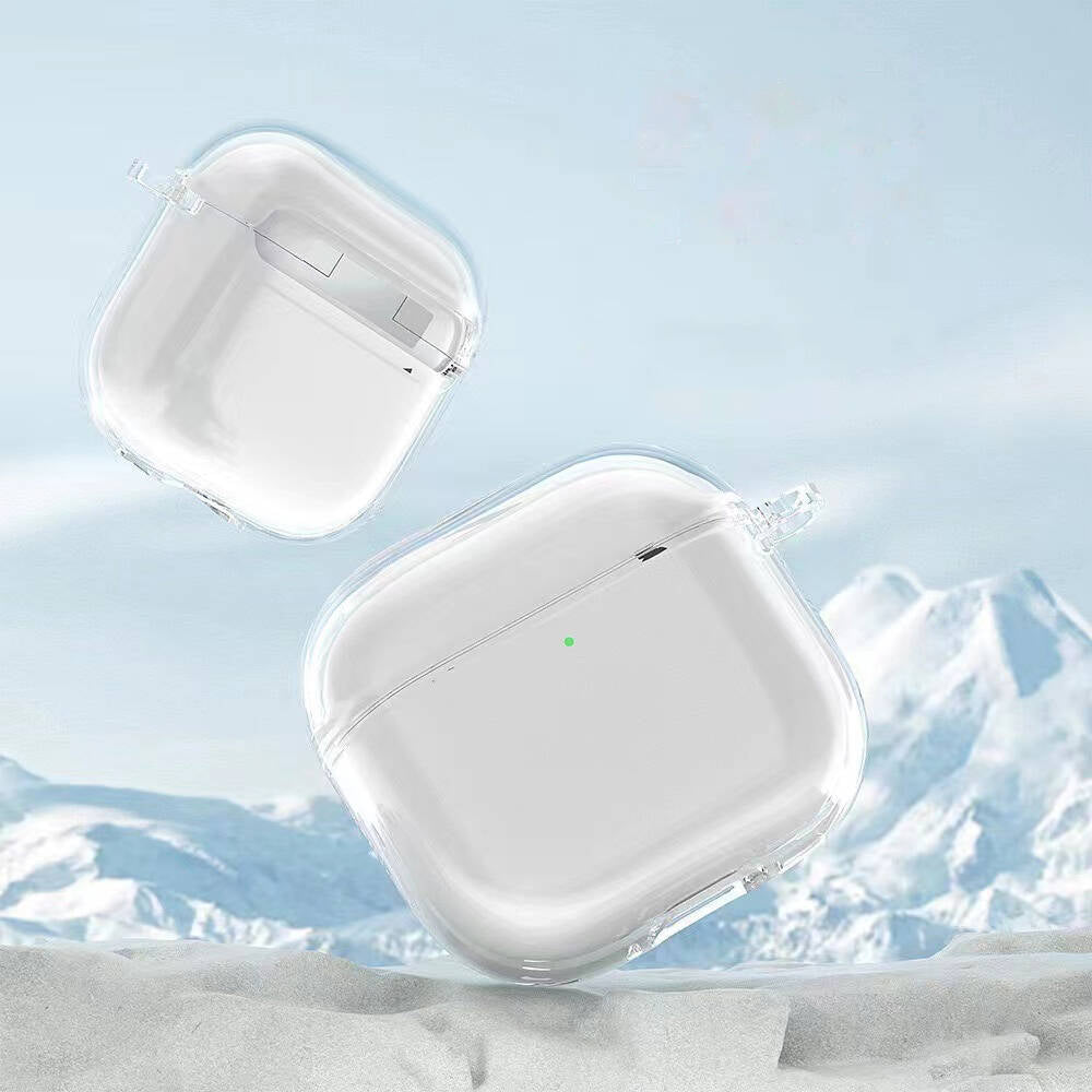 Apple Airpods 4 Case Transparent Crystal Silicone Zore Airbag 14 Case Transparent