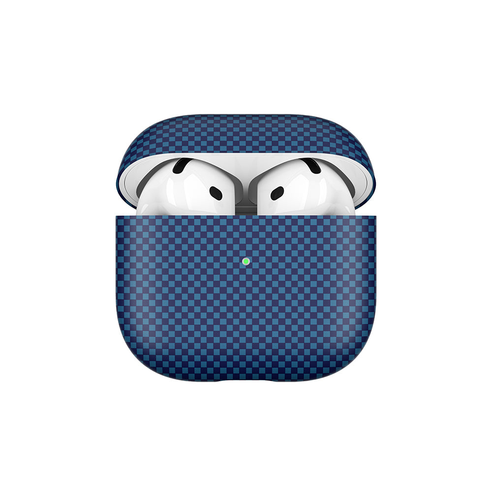 Apple Airpods 4 Zore Airbag 43 600D Carbon Fiber Headphone Case Navy Blue