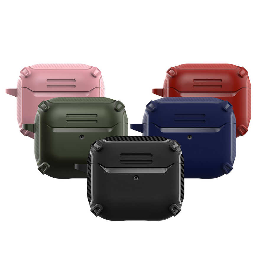 Apple Airpods Kılıf Zore Airbag 26 Silikon Kırmızı