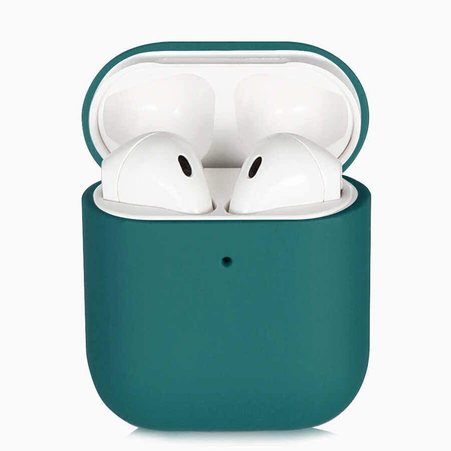 Apple Airpods Kılıf Zore Silk Silikon Pembe Koyu