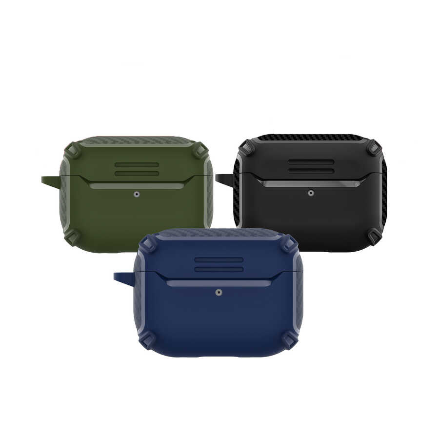 Apple Airpods Pro 2 Kılıf Zore Airbag 26 Silikon Lacivert