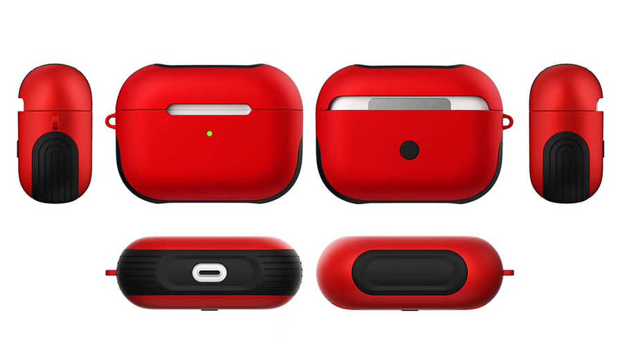 Apple Airpods Pro Kılıf Zore Shockproof Silikon Kırmızı