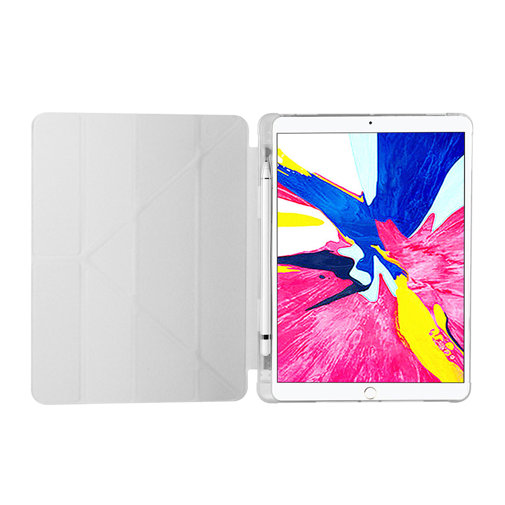 Apple iPad 10.2 2021 (9.Nesil) Kılıf Zore Tri Folding Kalem Bölmeli Standlı Kılıf Koyu Yeşil