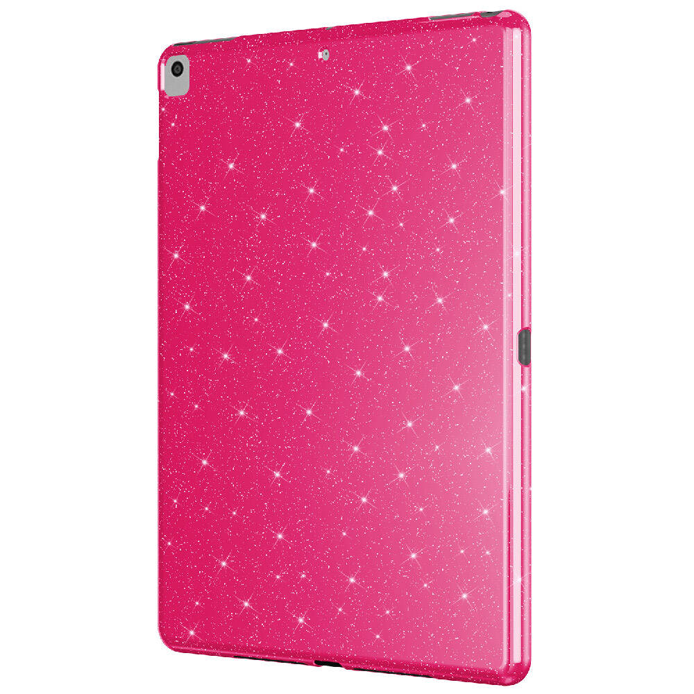 Apple iPad 10.2 (8th Generation) Glittery Shiny Zore Tablet Cotton Case Silver