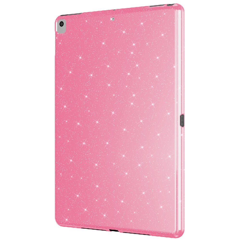 Apple iPad 10.2 (8th Generation) Glittery Shiny Zore Tablet Cotton Case Silver