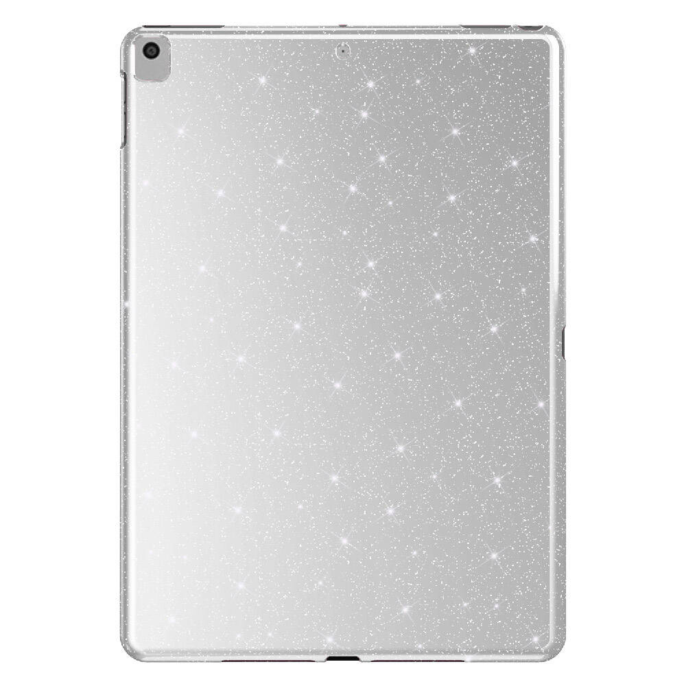 Apple iPad 10.2 (8th Generation) Glittery Shiny Zore Tablet Cotton Case Silver