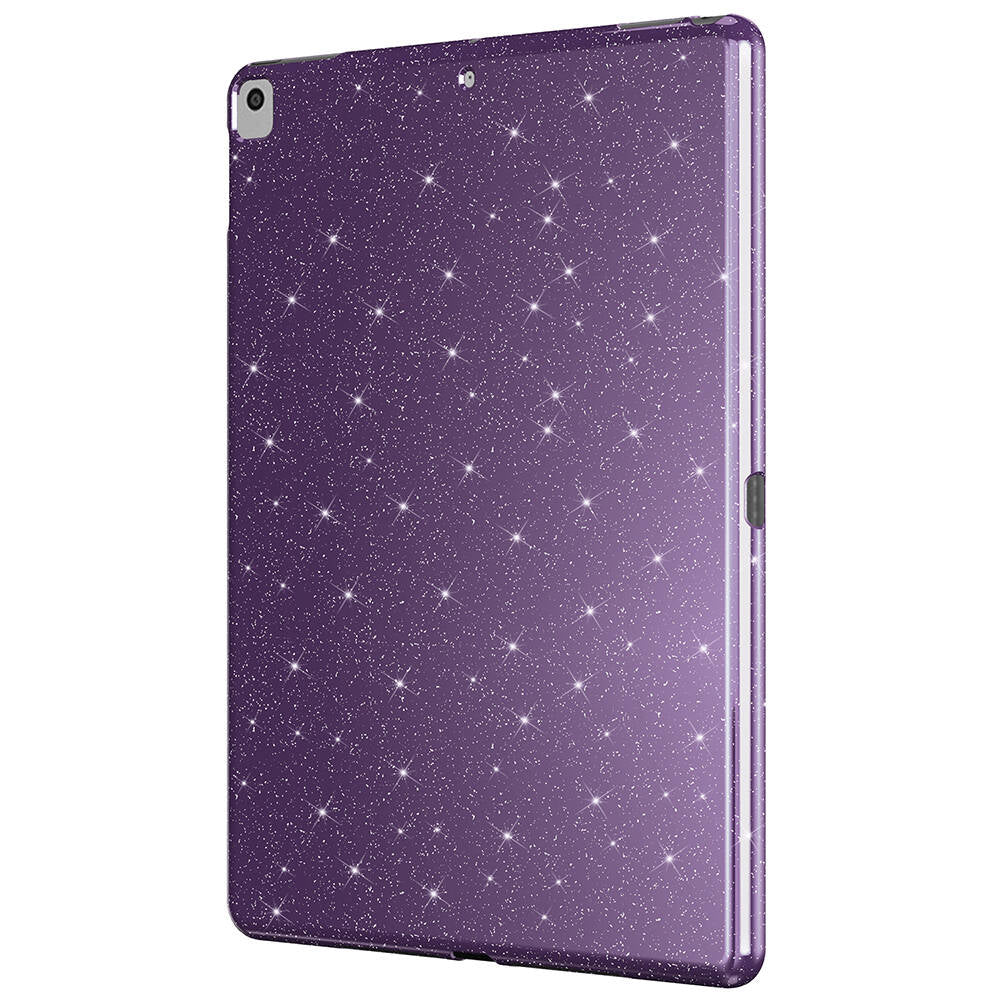 Apple iPad 10.2 (8th Generation) Glittery Shiny Zore Tablet Cotton Case Silver