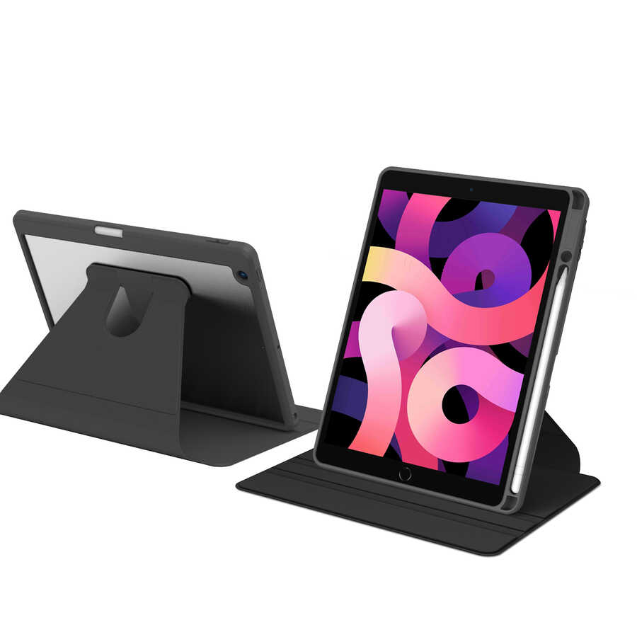 Apple iPad 10.2 (8.Nesil) Kılıf Zore Nayn Dönebilen Standlı Kılıf Mavi Açık