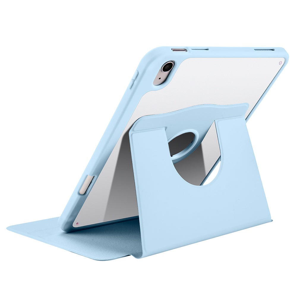 Apple iPad 10.9 2022 (10.Nesil) Kılıf Zore Termik Kalem Bölmeli Dönebilen Standlı Kılıf Mavi