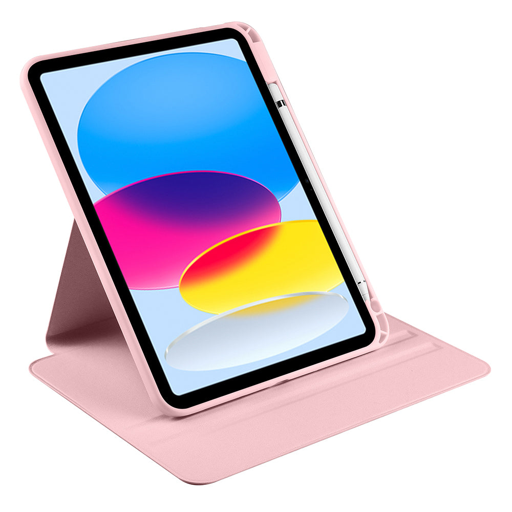 Apple iPad 10.9 2022 (10.Nesil) Kılıf Zore Termik Kalem Bölmeli Dönebilen Standlı Kılıf Lila
