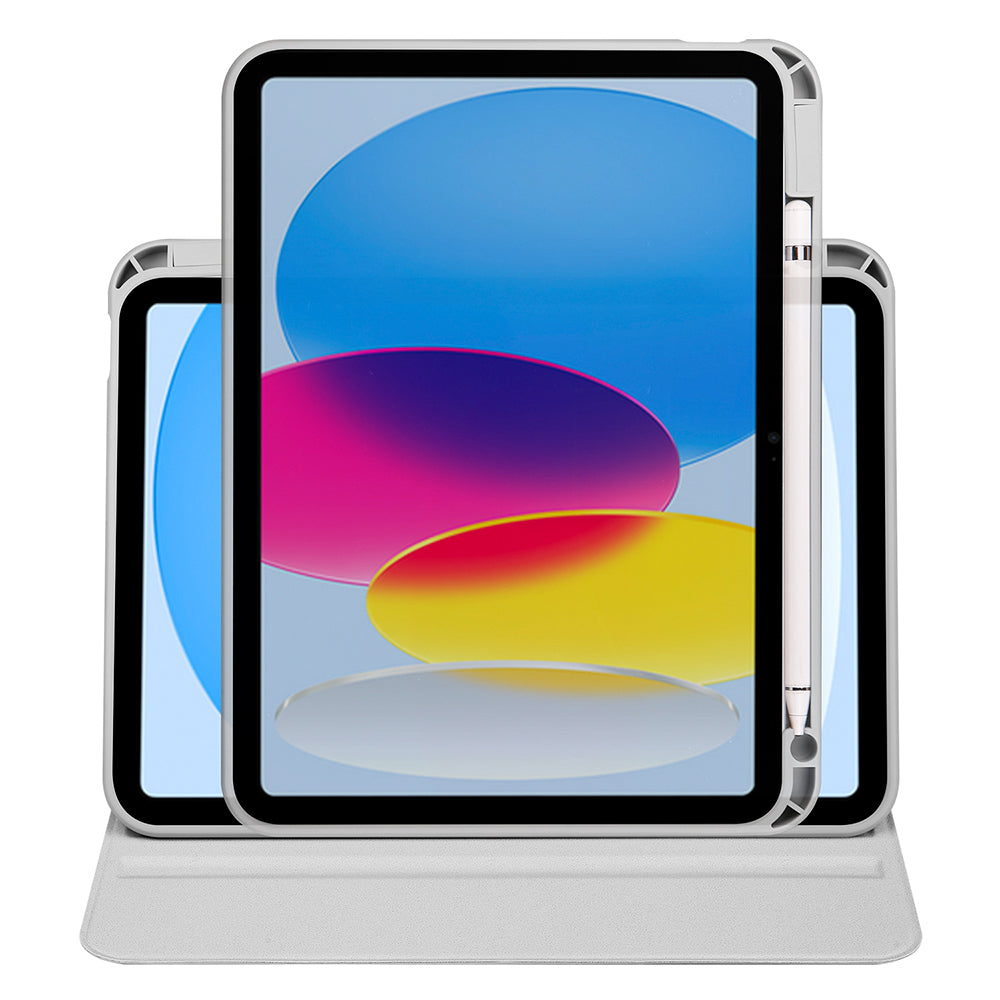 Apple iPad 10.9 2022 (10.Nesil) Kılıf Zore Termik Kalem Bölmeli Dönebilen Standlı Kılıf Lacivert