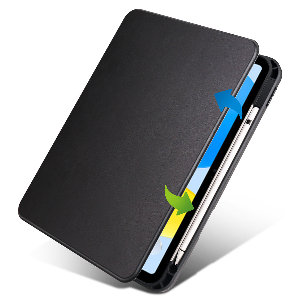 Apple iPad 10.9 2022 (10.Nesil) Kılıf Zore Termik Kalem Bölmeli Dönebilen Standlı Kılıf Lavendery Gray