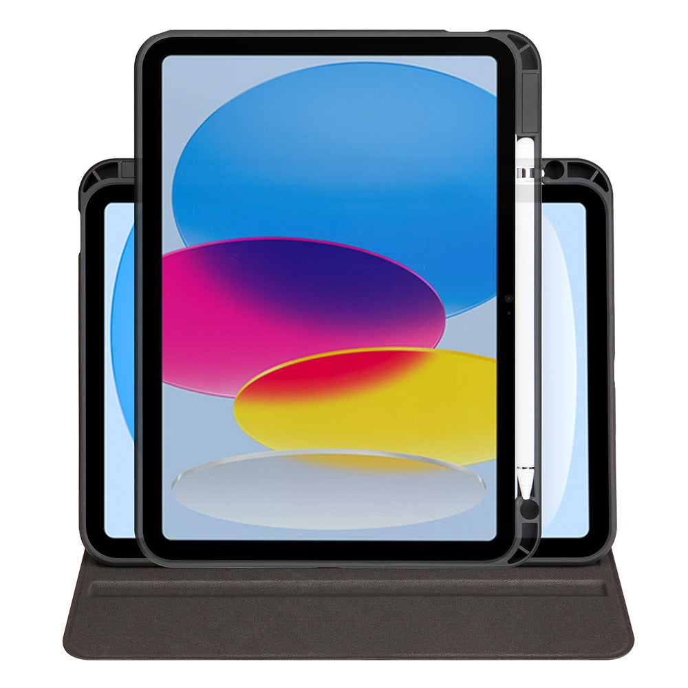 Apple iPad 11.Nesil 2025 Kılıf Zore Termik Kalem Bölmeli Dönebilen Standlı Kılıf Lacivert
