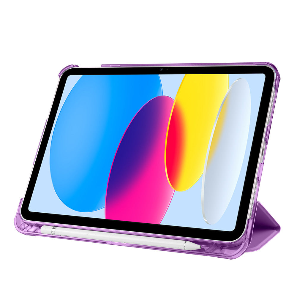 Apple iPad 11.Nesil 2025 Zore Smart Cover Kalem Bölmeli Standlı 1-1 Kılıf Rose Gold