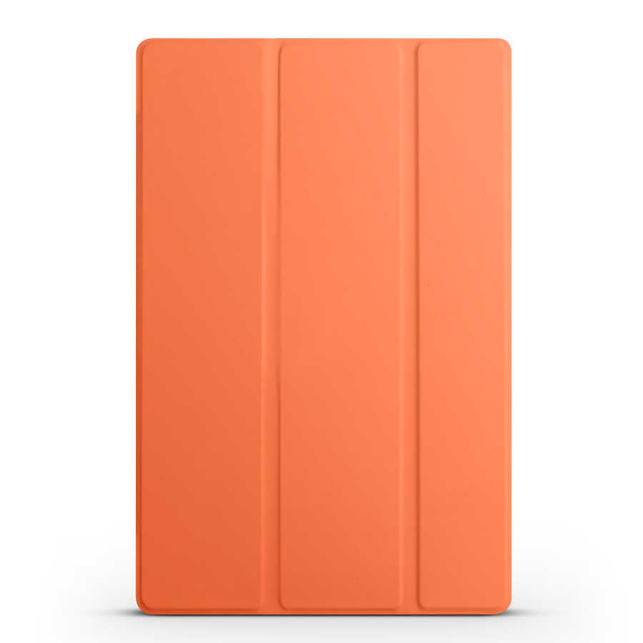 Apple iPad 11.Nesil 2025 Zore Smart Cover Standlı 1-1 Kılıf Turuncu