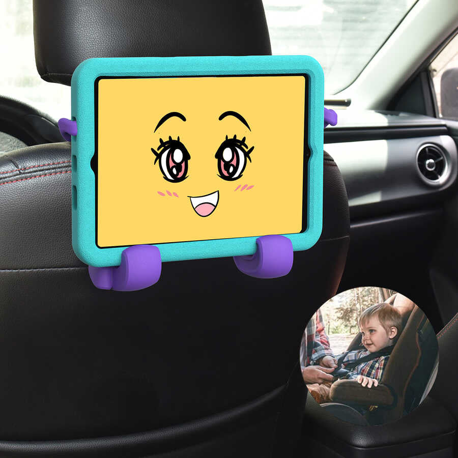 Apple iPad 5 Air Zore Eva Boxer Tablet Silikon Pembe Koyu