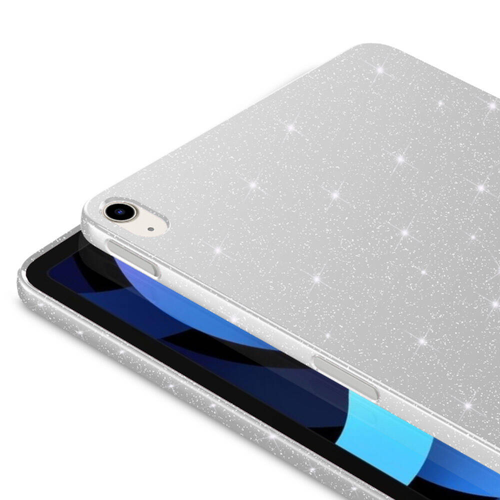 Apple iPad Air 10.9 2020 (4 Nesil) Simli Parlak Görünümlü Zore Tablet Koton Kılıf Pembe
