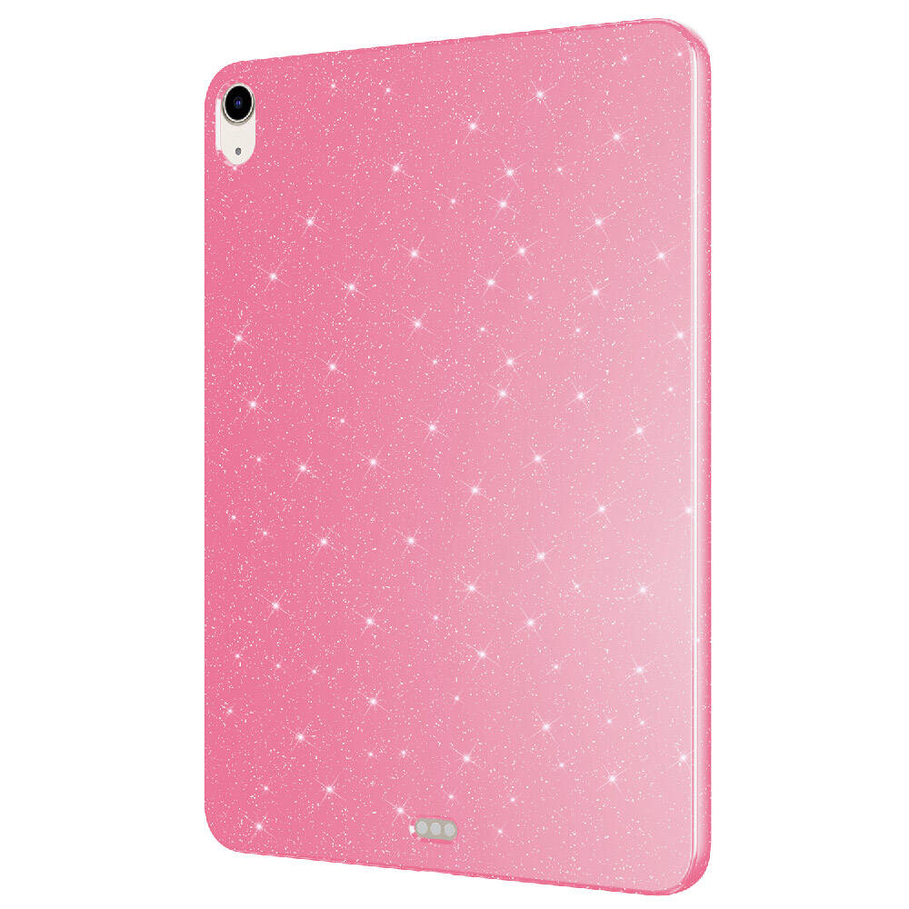 Apple iPad Air 10.9 2020 (4 Nesil) Simli Parlak Görünümlü Zore Tablet Koton Kılıf Pembe