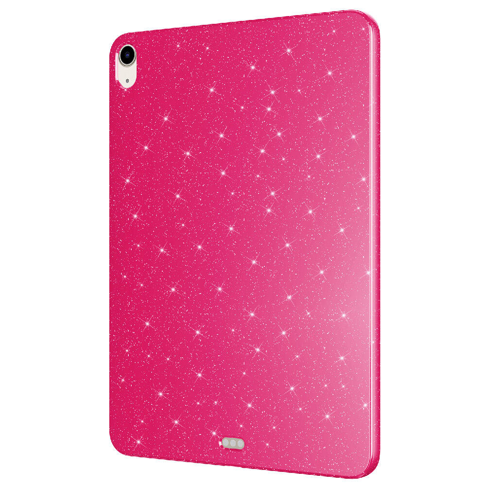 Apple iPad Air 10.9 2020 (4 Nesil) Simli Parlak Görünümlü Zore Tablet Koton Kılıf Pembe