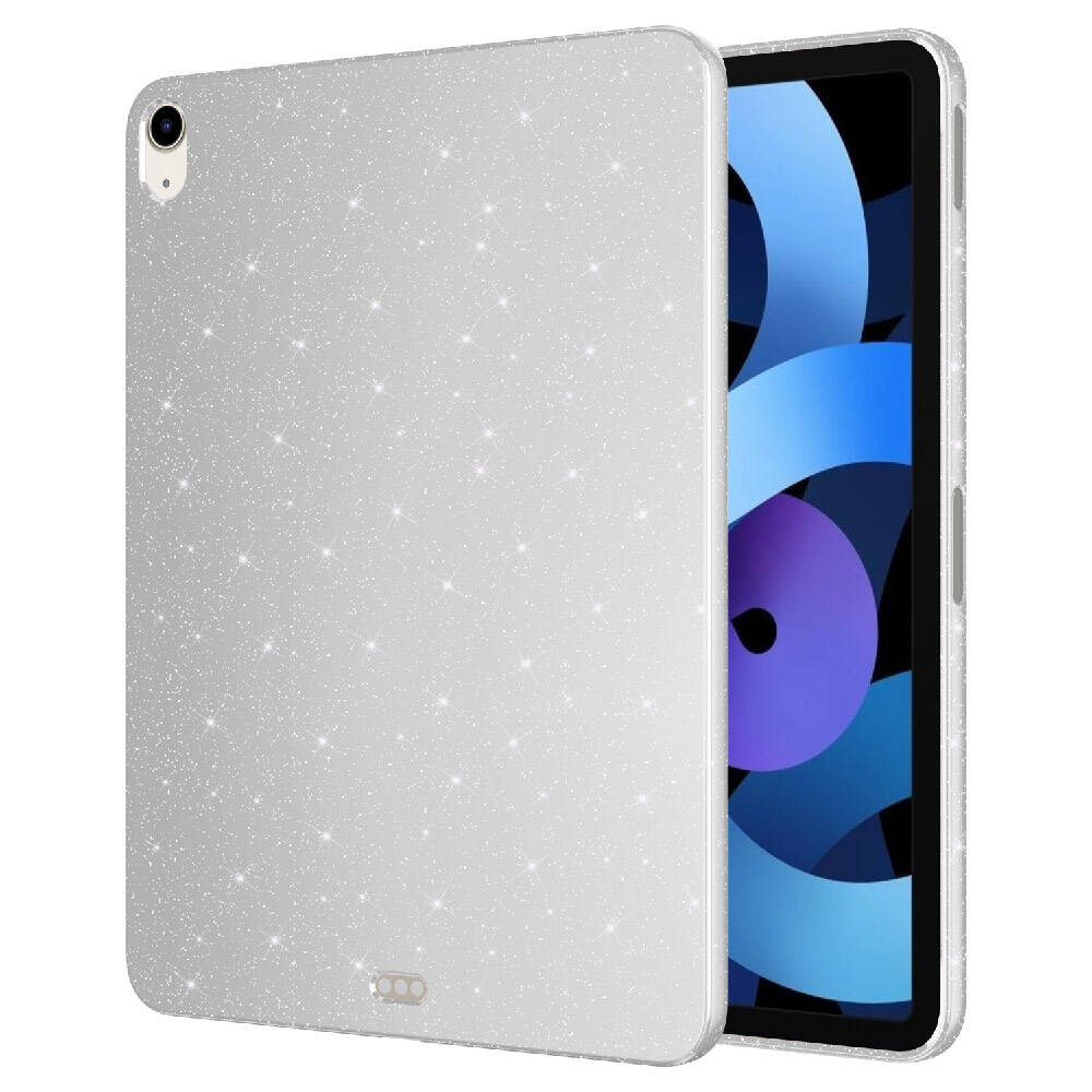 Apple iPad Air 10.9 2020 (4 Nesil) Simli Parlak Görünümlü Zore Tablet Koton Kılıf Pembe