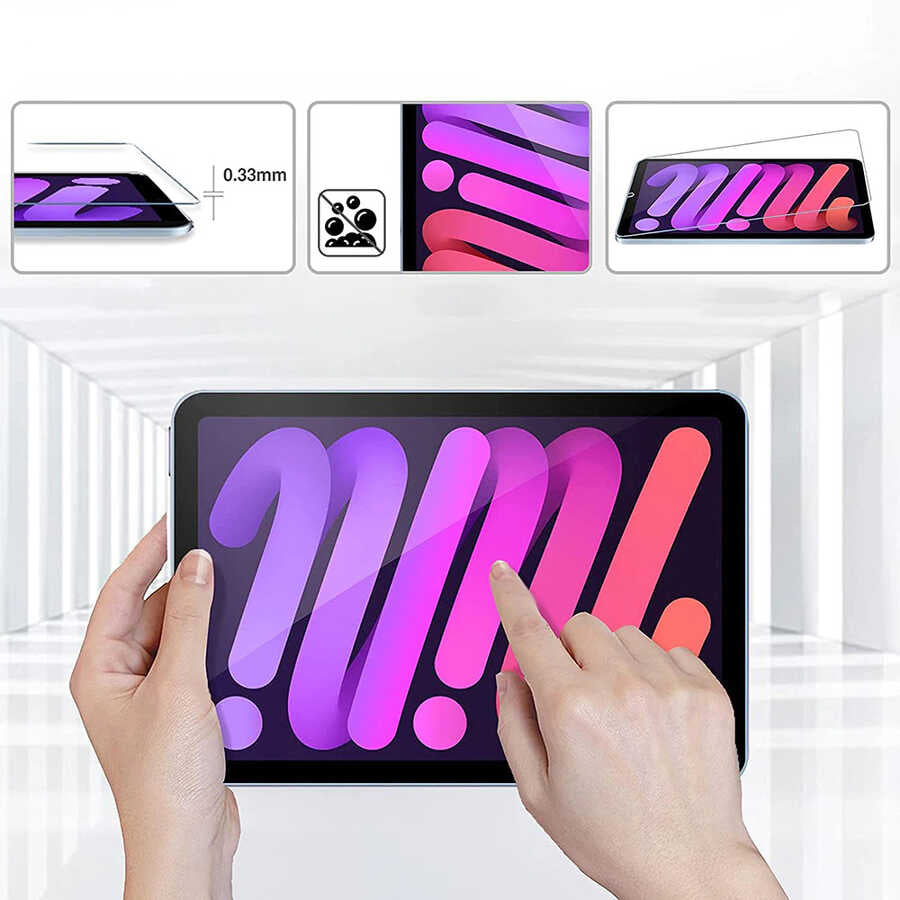 Apple iPad Air 10.9 2020 (4th Generation) Zore 5in1 Tablet Tempered Glass Screen Protector Colorless