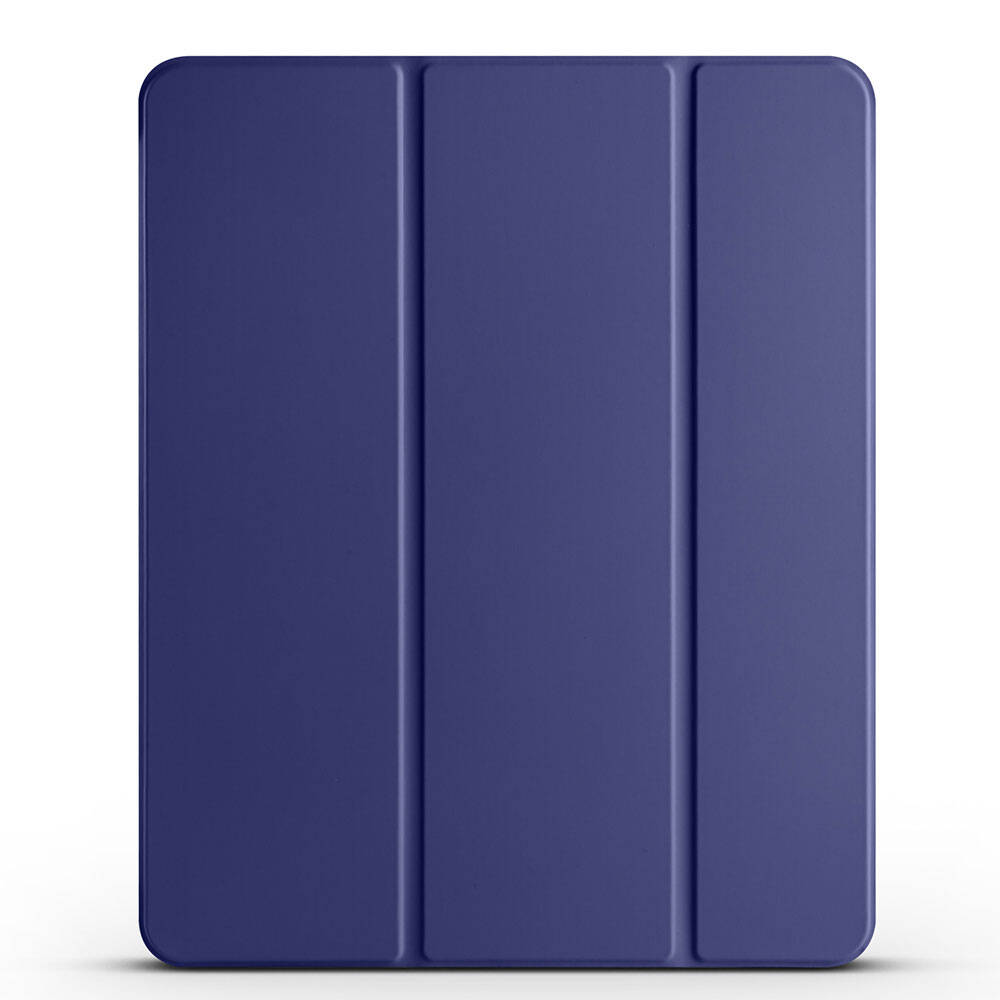 Apple iPad Air 10.9 2020 (4.Nesil) Zore Smart Cover Kalem Bölmeli Standlı 1-1 Kılıf Lacivert