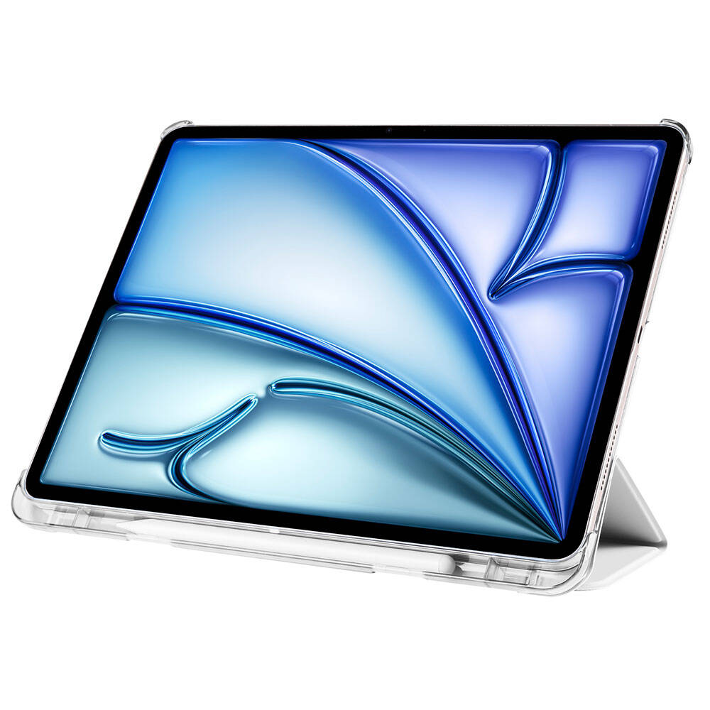 Apple iPad Air 10.9 2020 (4.Nesil) Zore Smart Cover Kalem Bölmeli Standlı 1-1 Kılıf Kırmızı