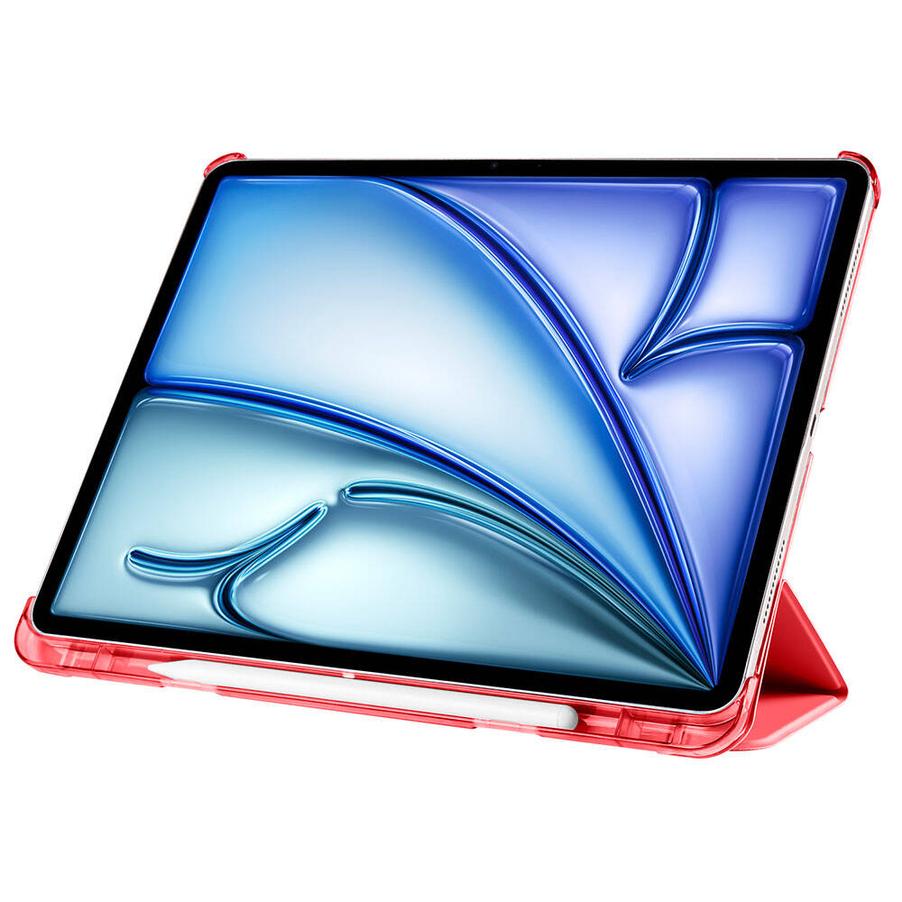 Apple iPad Air 10.9 2020 (4.Nesil) Zore Smart Cover Kalem Bölmeli Standlı 1-1 Kılıf Mavi