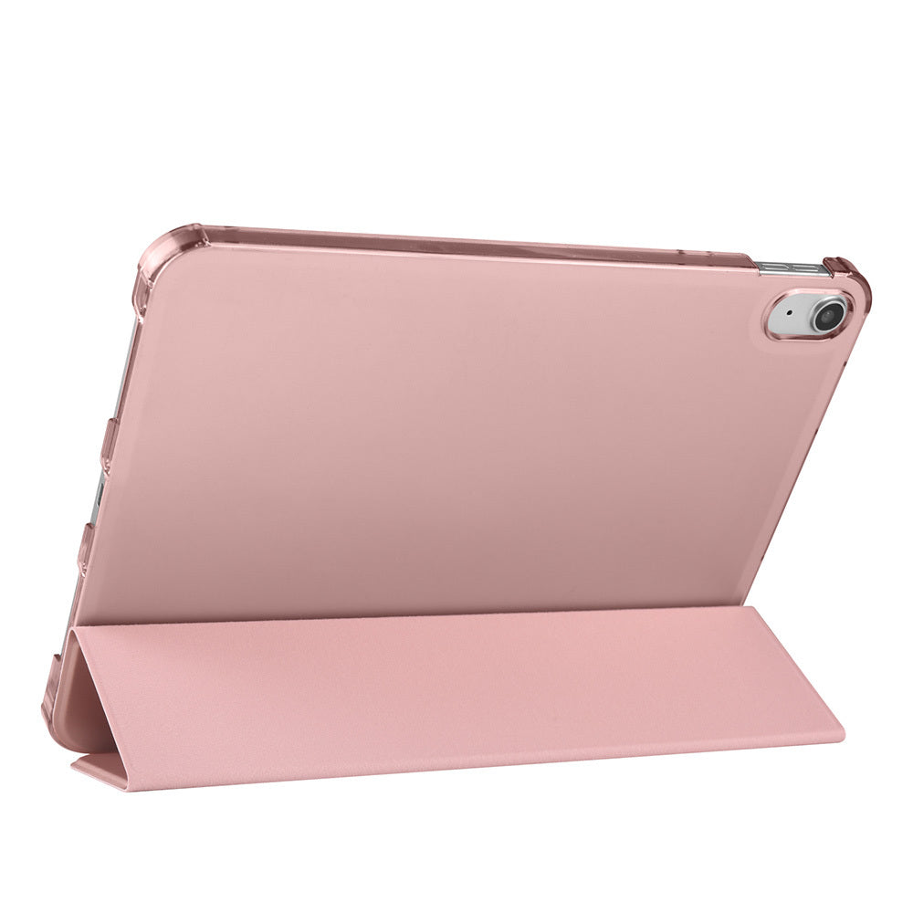 Apple iPad Air 10.9 2022 (10.Nesil) Zore Smart Cover Kalem Bölmeli Standlı 1-1 Kılıf Rose Gold