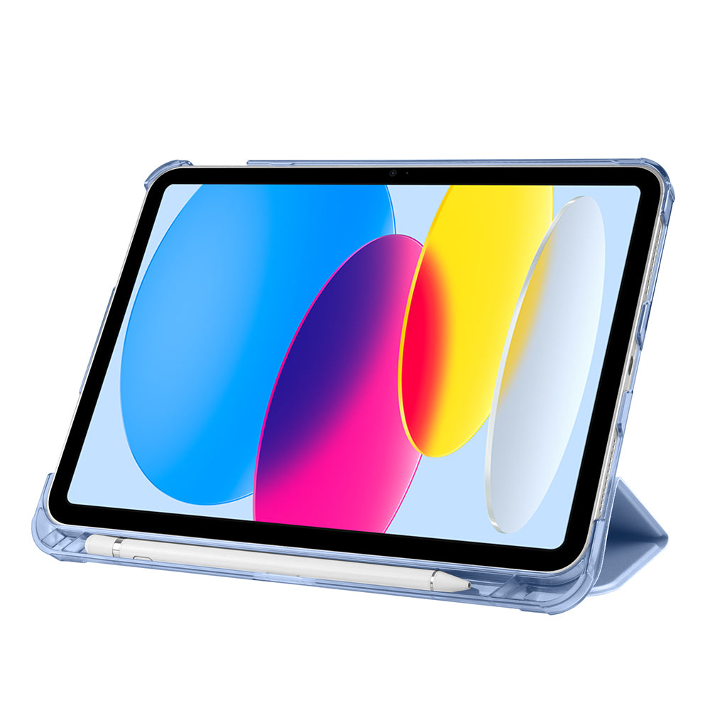 Apple iPad Air 10.9 2022 (10.Nesil) Zore Smart Cover Kalem Bölmeli Standlı 1-1 Kılıf Mor