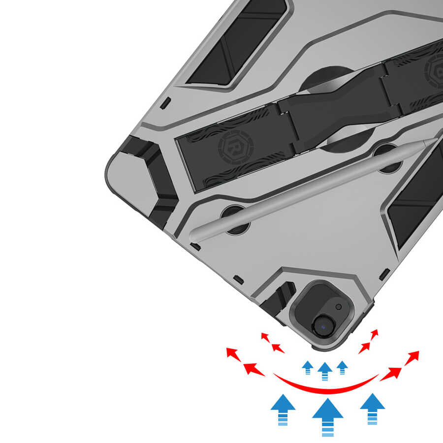 Apple iPad Air 10.9 2022 (5.Nesil) Zore Defens Tablet Silikon Siyah