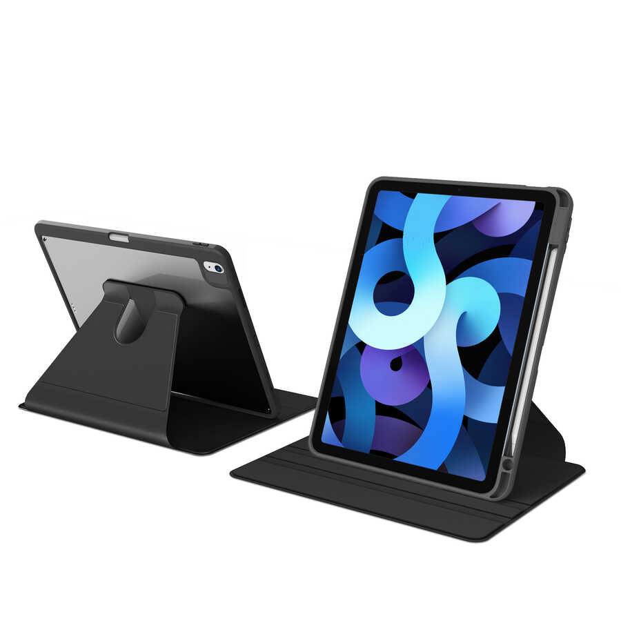 Apple iPad Air 11 2024 Kılıf Zore Nayn Dönebilen Standlı Kılıf Koyu Yeşil