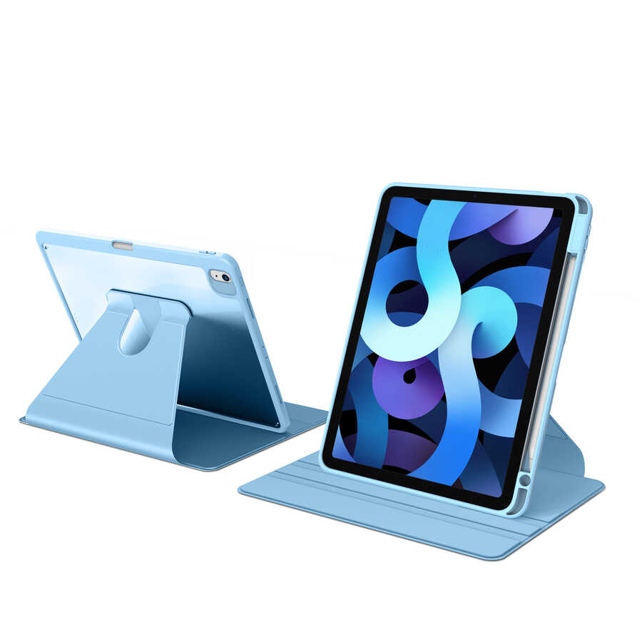 Apple iPad Air 11 2024 Kılıf Zore Nayn Dönebilen Standlı Kılıf Koyu Yeşil