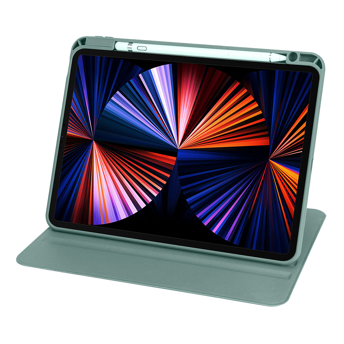 Apple iPad Air 11 2024 Kılıf Zore Termik Kalem Bölmeli Dönebilen Standlı Kılıf Gri